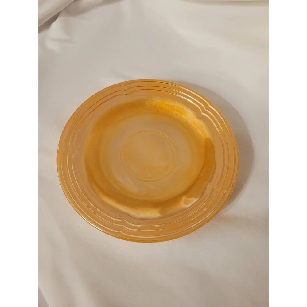 Fire King Peach Lustre Saucer Dish 6